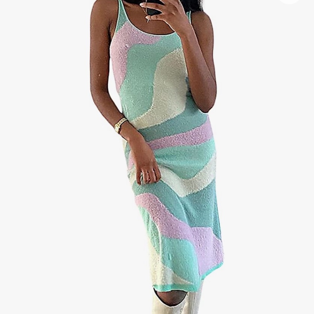 Women Y2K Knit Dress